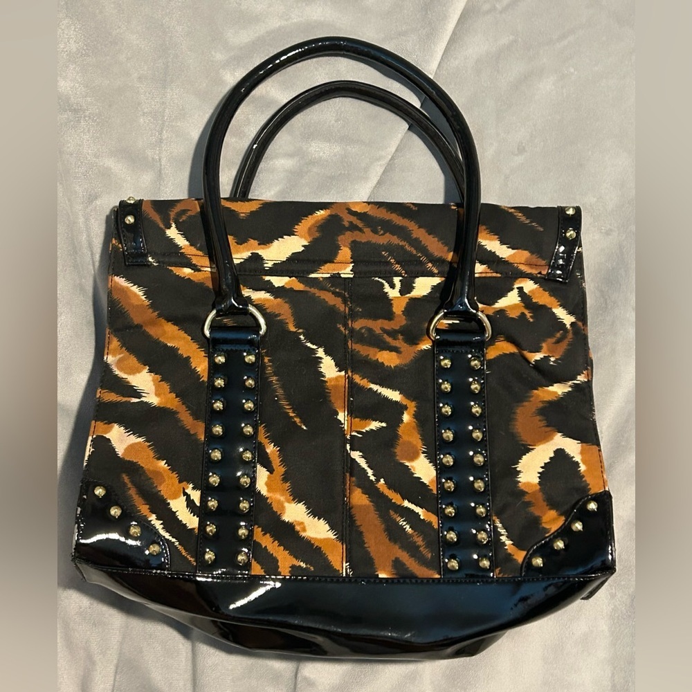 NWT Betseyville by Betsey Johnson Studded Animal Print Y2K Handbag Tote Purse - Picture 4 of 15